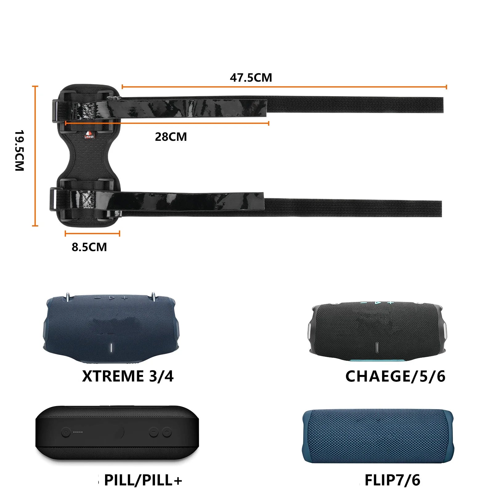 Black Speaker Holder Suitable For JBL Xtreme 3/4 Speaker Strap For Charge5/6 Speaker Bike Strap For Flip7/6 Speaker Holder Peaceful Pleasures Health and Wellness