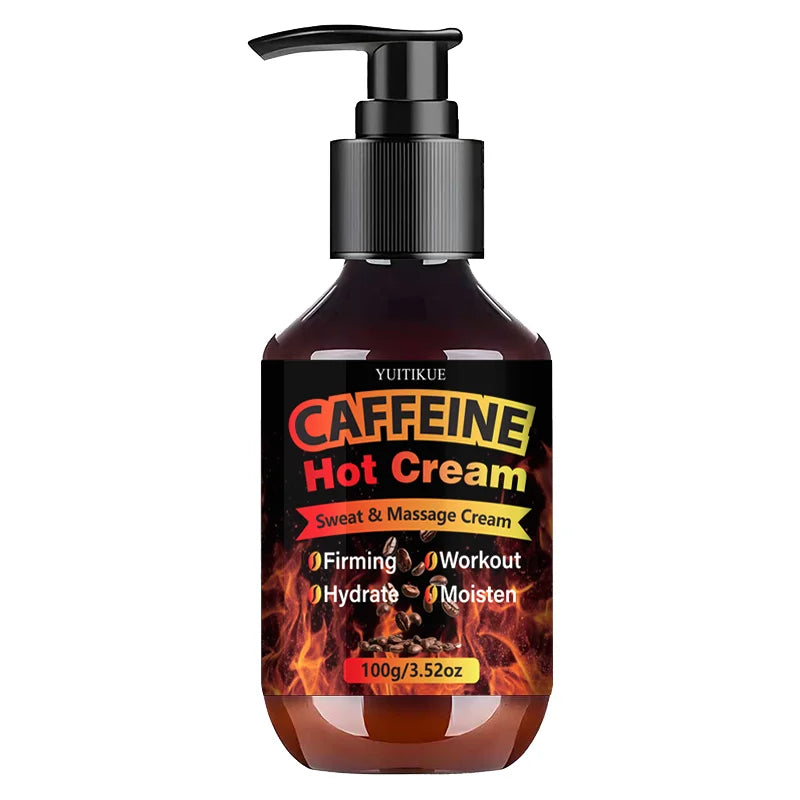 Yuitikue Caffeine Hot Cream, 100g Sweat & Massage Cream for Firming, Hydrating & Moisturizing, Workout Body Care Peaceful Pleasures Health and Wellness 1pc 100g