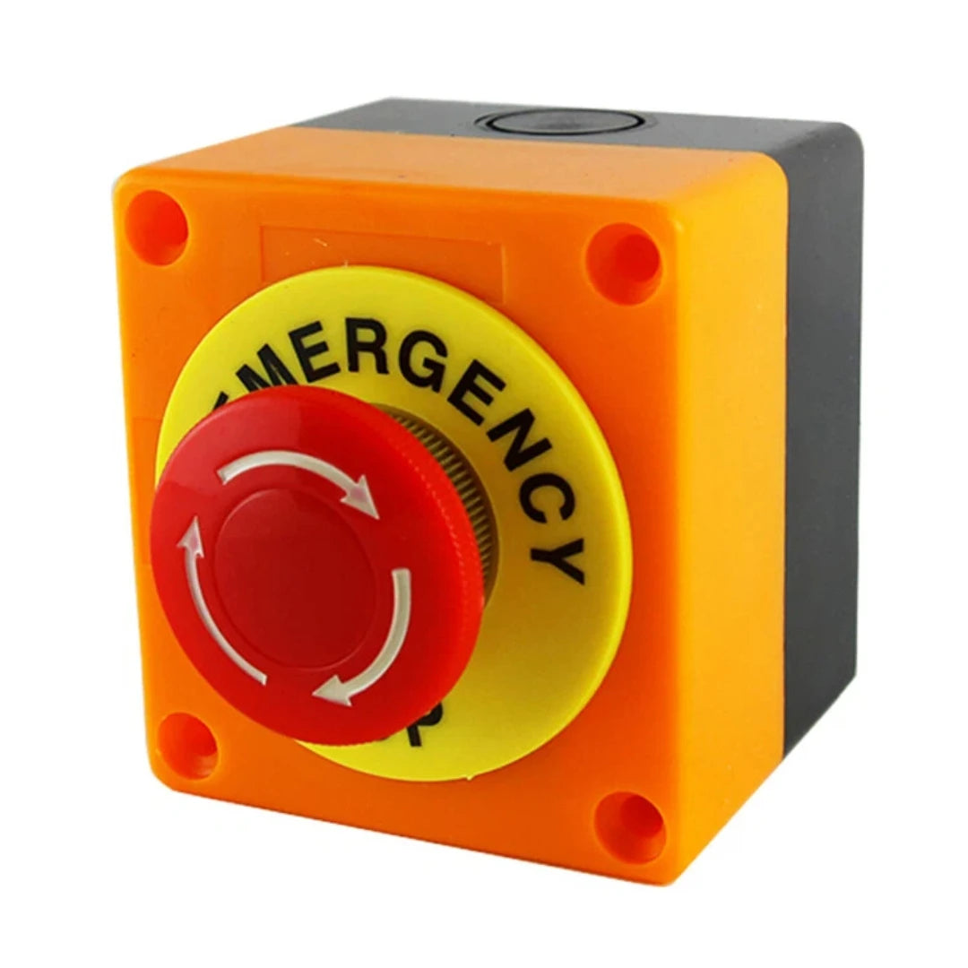 1Set 10A Emergency Stop Button Switch Box Waterproof Safety STOP Push Button With Rain Cover For Industrial Machine Peaceful Pleasures Health and Wellness