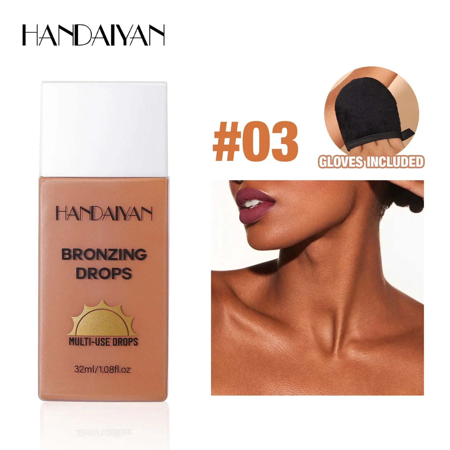 Waterproof Shimmer Bronze Body Foundation & Tanning Lotion