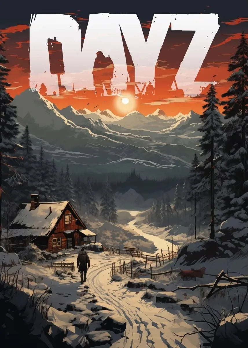 D-DayZ-Zombie-Game Poster Retro Canvas Painting and HD Prints Wall Art Picture Living Room Game Room Modern Home Decor Gifts Peaceful Pleasures Health and Wellness 3 50X70CM no frame