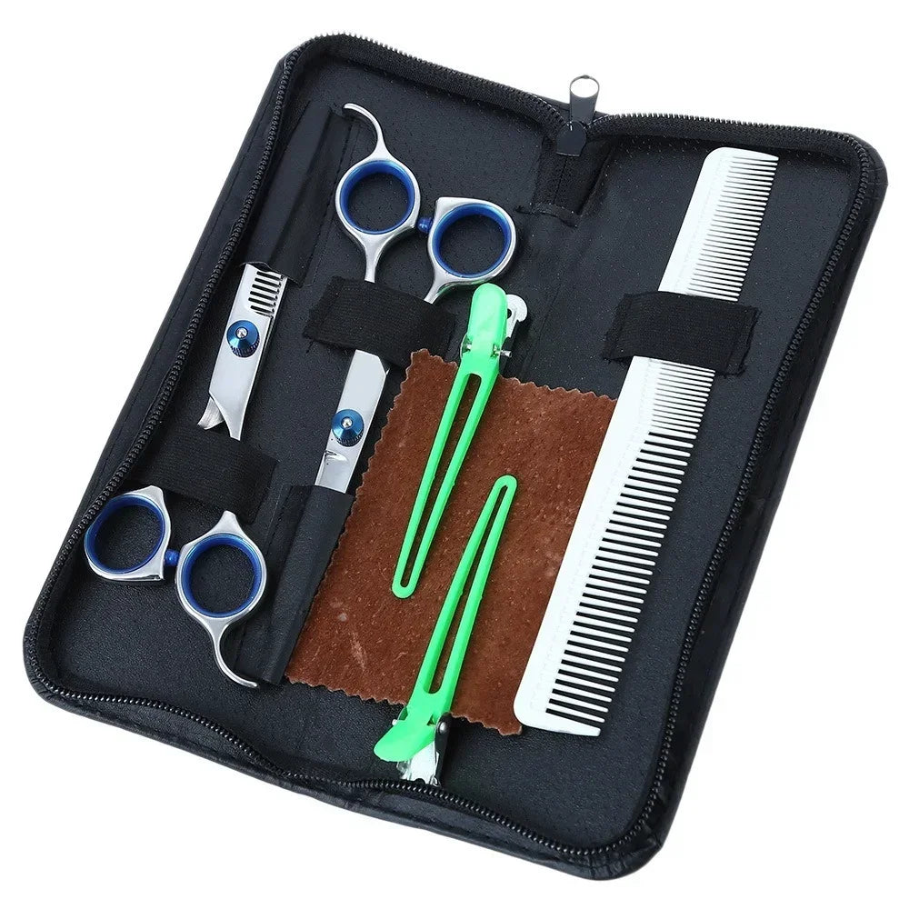6.5" Professional Barber Scissors Set – 7PCS Hair Shears Kit