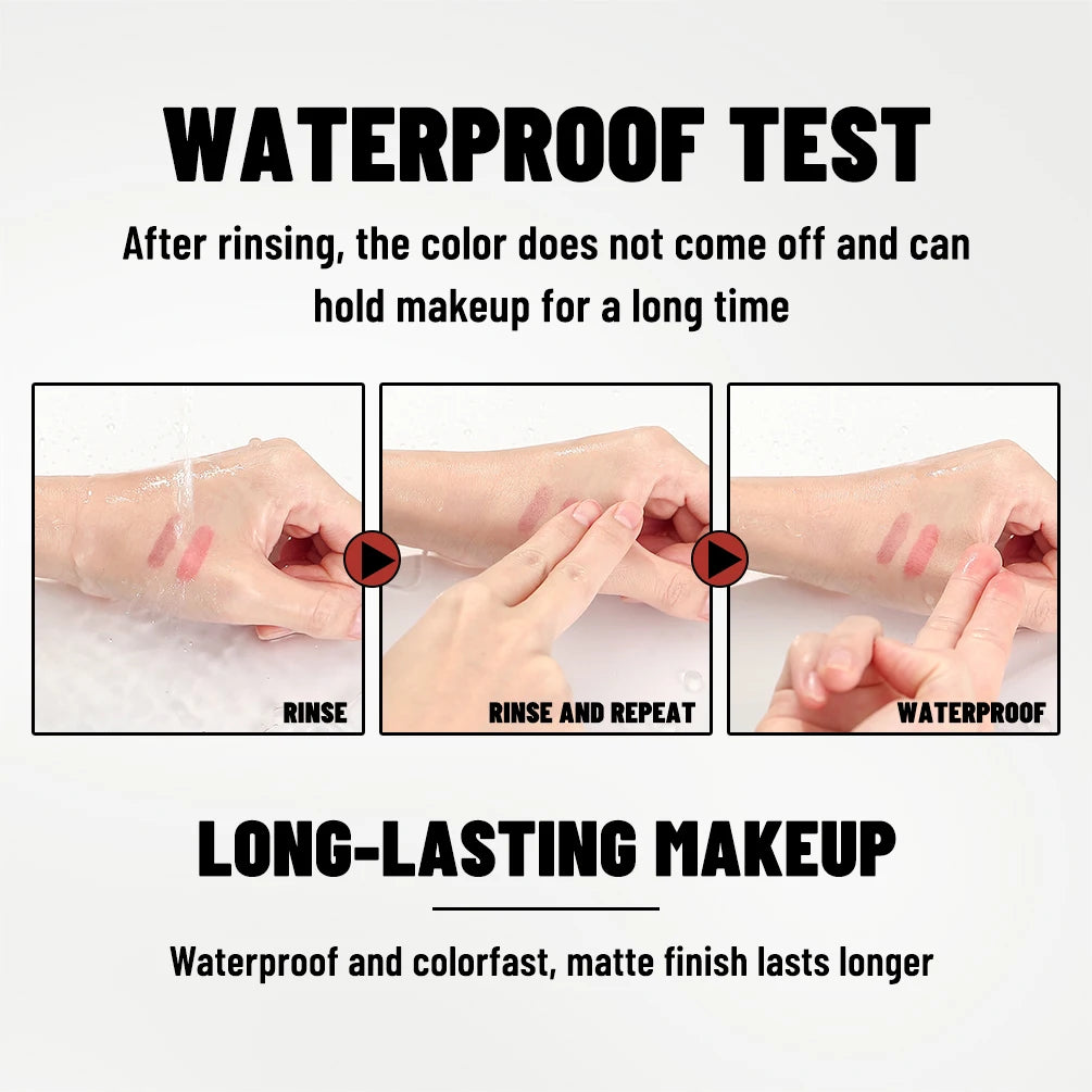 QIBEST Double Head Peel Off Lip Stain Long Lasting Waterproof Pink Lip Tint Transfer Proof Non-stick Cup Natural Lipgloss Makeup Peaceful Pleasures Health and Wellness