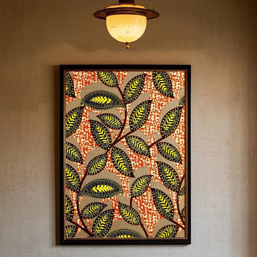 African Classic Fabric Kente Cloth Poster HD art sticky wall waterproof home living room bedroom bar aesthetic decoration Peaceful Pleasures Health and Wellness z18 15X20cmNoframe