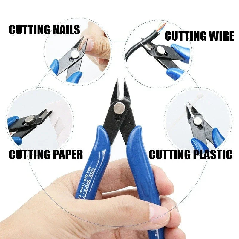 130mm Side Cutting Pliers Tools Electrical Wire Cable Cutters Side Snips Flush Tools Cutting Wire Wire Stripper Crimping Tool Peaceful Pleasures Health and Wellness