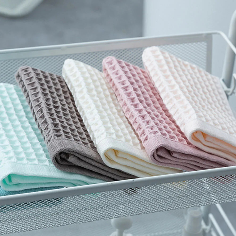 100% Cotton Waffle Weave Square Towel – Quick Dry & Lint Free Cotton Waffle Towel Peaceful Pleasures Health and Wellness