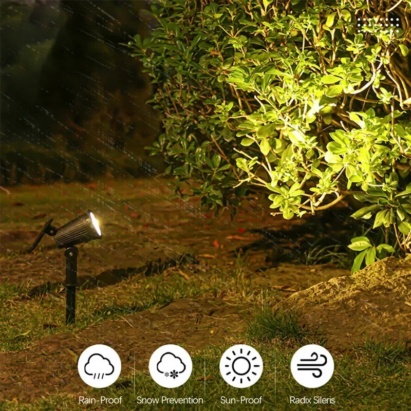 Solar LED Spotlight – Waterproof Outdoor Garden & Lawn Light Solar Garden Spotlight Peaceful Pleasures Health and Wellness