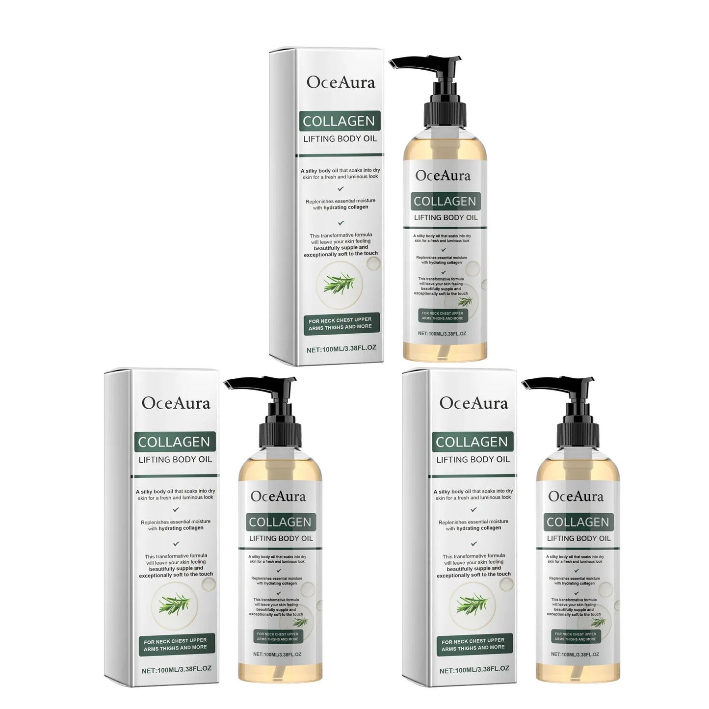 OceAura Collagen Firming Body Oil – Deep Moisturizing 100ml