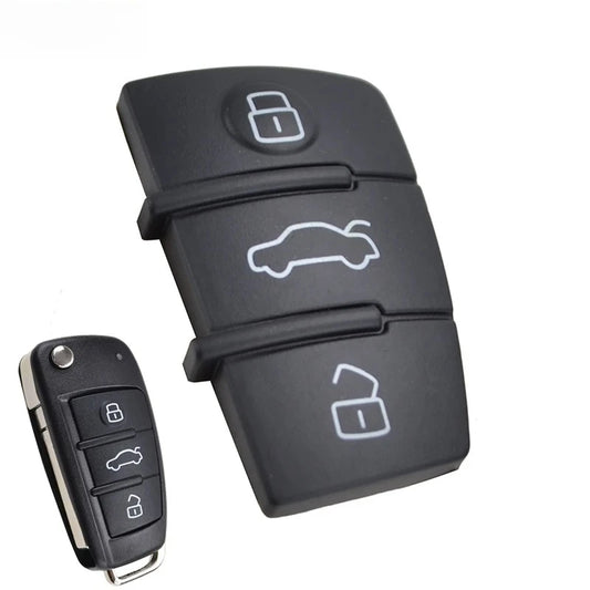 Remote Flip Key FOB Shell 3 Button Rubber Pad Replacement for AUDI A2 A3 S3 A4 A6 A6L A8 Q3 TT Quattro Peaceful Pleasures Health and Wellness