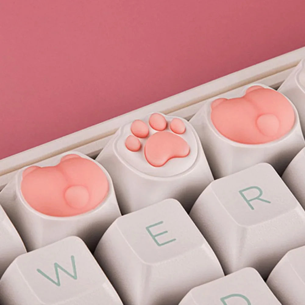 4-Pack 3D Cat Paw Keycaps for Cherry MX Mechanical Keyboards