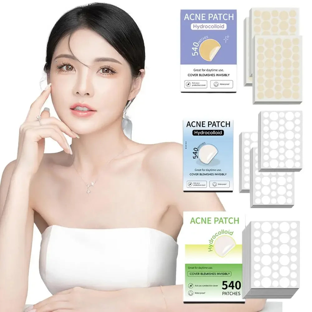 Mixed Sizes Hydrocolloid Acne Pimple Patches Invisible Acne Circle/Star/Heart Stickers For Face Zits, Blemish Spots Skin Care Peaceful Pleasures Health and Wellness
