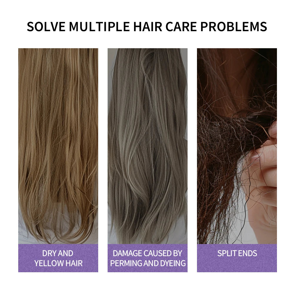 300ml Shampoo Lock Color Purple Shampoo Blonde Hair Bleaching Yellow Removing Linen Gray Silver Color Hair Dye шампунь для волос Peaceful Pleasures Health and Wellness
