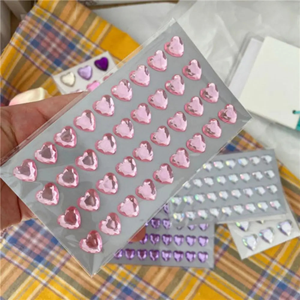 3D Diamond Heart LOVE Stickers – Phone, Laptop & Kids Décor