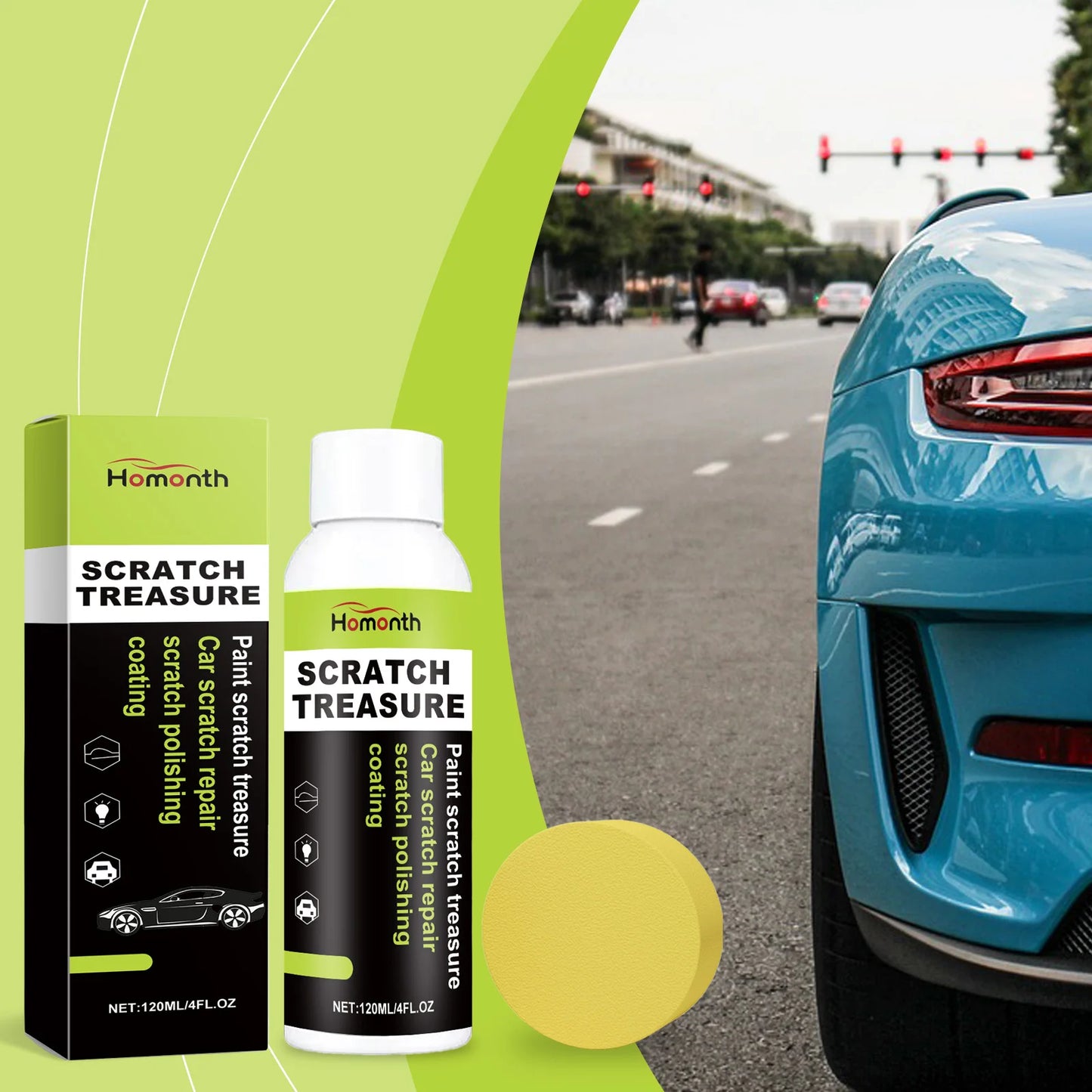 Homonth Car Scratch Remover Repair Polish Coating Cream 120ml