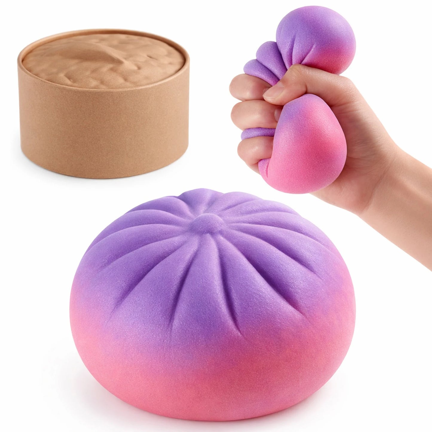 Bread Squeeze Ball Sensory Toy – 10 Colors | Kids & Adults