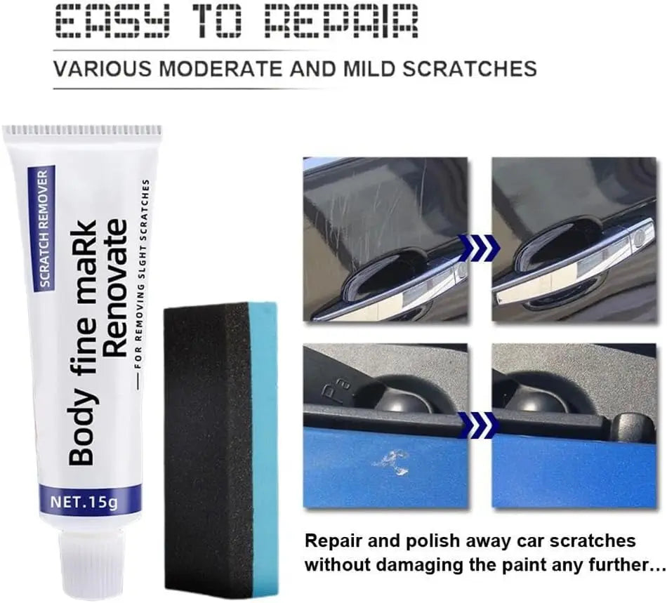 Car Polishing Wax Kit Sponge Body Compound Cream Wax Car Body Compound Scratch Remover Vehicle Paint Scratch Repair Peaceful Pleasures Health and Wellness
