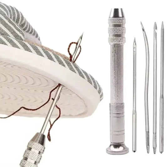 Leather Sewing Awl Set – 4-Needle DIY Leathercraft Repair Kit Leathercraft Awl Set Peaceful Pleasures Health and Wellness