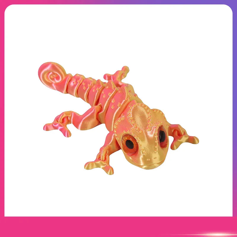 3D Printed Articulated Chameleon Figure | Movable Joints Toy
