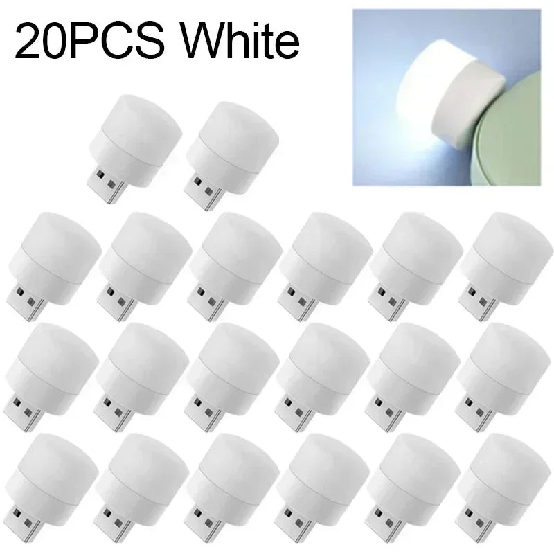 Mini USB LED Night Light – Plug-In Portable Lamp for Reading