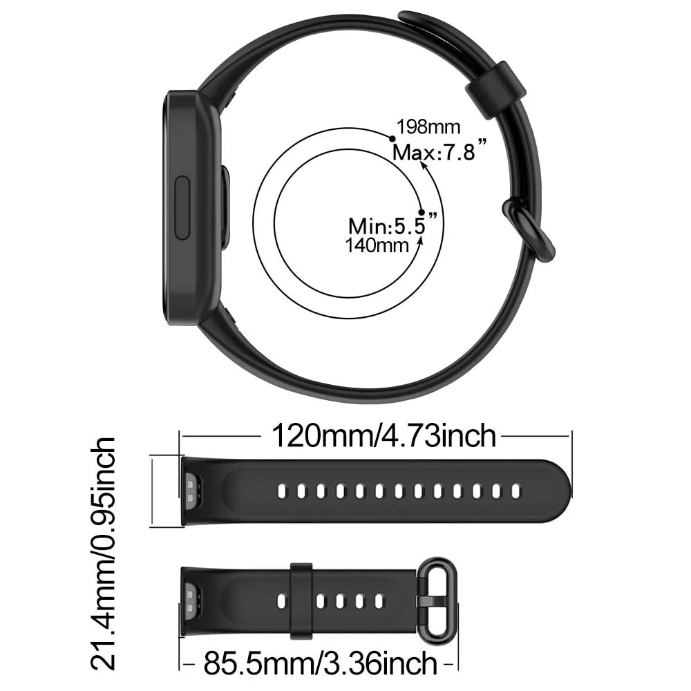 5-Pack Silicone Bands for Redmi Watch 2 Lite & Xiaomi Mi Watch 2 Peaceful Pleasures Health and Wellness