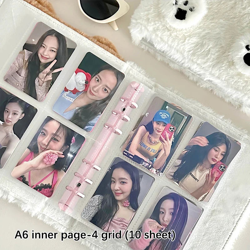 A6 Ballet Plush Bowknot Photocard Binder Album | Kpop Collect Book