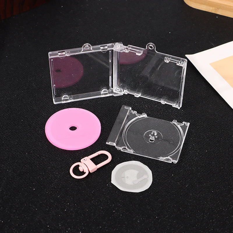 DIY Mini CD Case Keychain Pendant | Blank Album Cover Charm