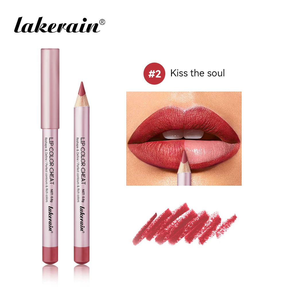Mini Lip Liner Pen Pillow Intimacy High Color Define Sexy Lips Precision Waterproof Long-lasting Girlfriend Gifts Lip Liner Pen Peaceful Pleasures Health and Wellness 2 kiss the soul