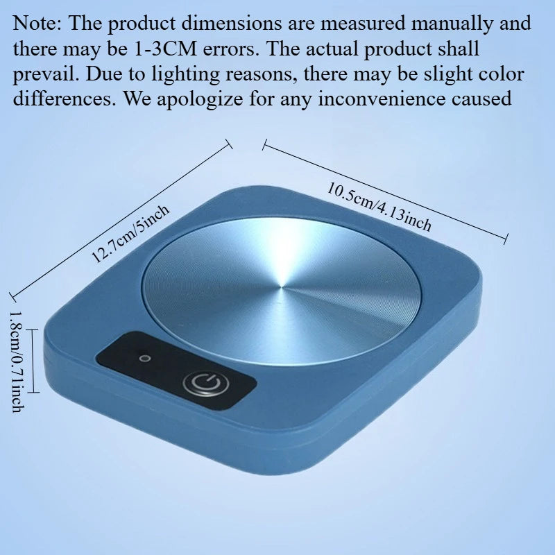 Smart 55 Degrees Warm Cup Warmer EU US Plug 220V 110V Insulated Heating Pad Heating Coaster for Milk Coffee Office Tea Home Use Peaceful Pleasures Health and Wellness blue US