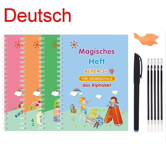 Wiping German Magic Copybook Pen Preschools Kids Calligraphy Children Peaceful Pleasures Health and Wellness