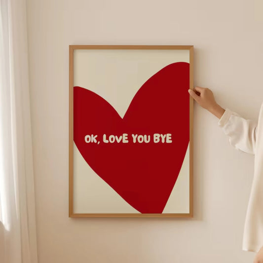 Ok Love You Bye Olivia Dean Wall Art Print Canvas Painting Poster Picture For Living Room,Bedroom Home Decor Peaceful Pleasures Health and Wellness