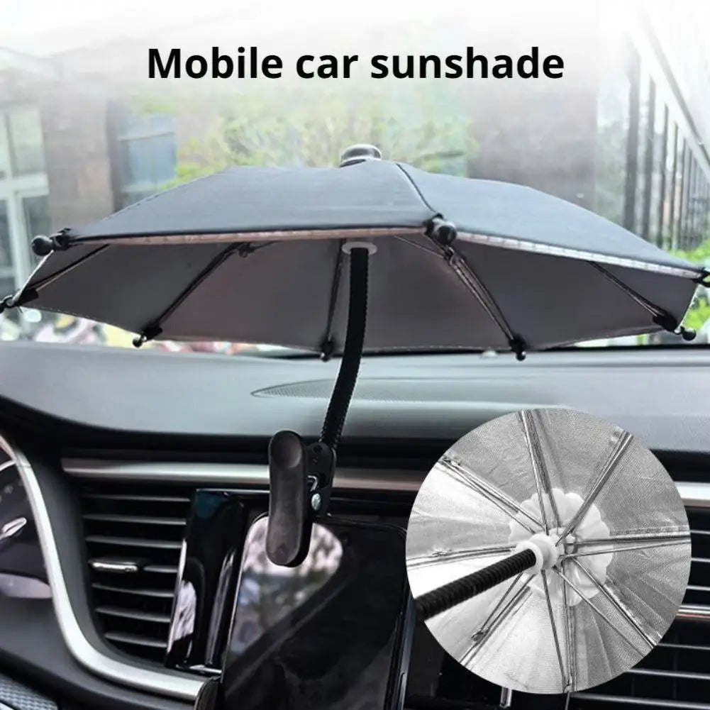 Mini Phone Sunshade Umbrella Sun Glare Shade Adjustable Phone Sunshade with Clip for Motorcycle Bike Outdoor Riding Navigation Peaceful Pleasures Health and Wellness