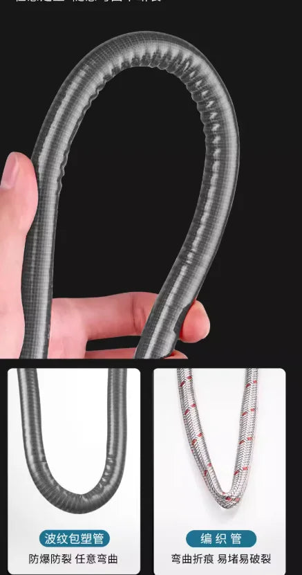 G1/2" Flexible Stainless Steel Faucet Hose 20–200cm Extension