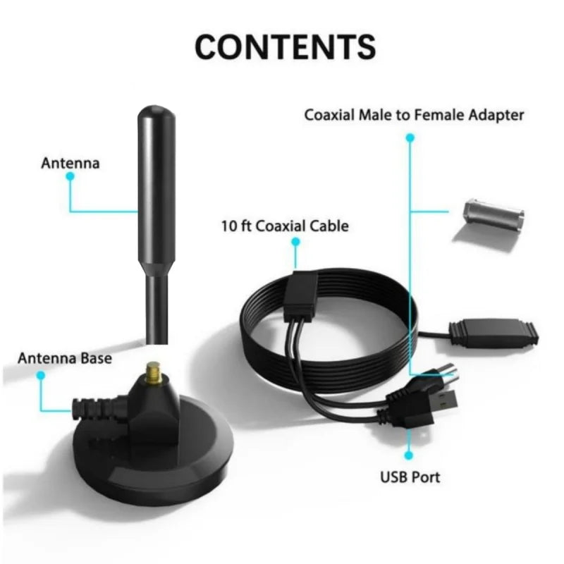 4K Indoor & Outdoor Digital TV Antenna – 37dBi DVB-T/ATSC
