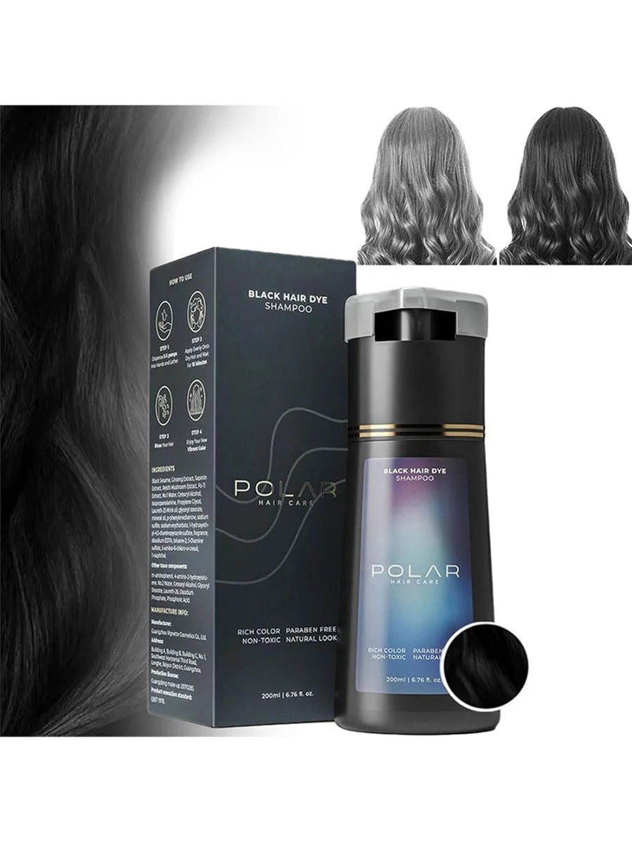 Easy To Operate Fast Hair Dye Shampoo Quick Color Change Hair Dye Products Natural Plant Gray Hair Covering Hair Care Products Peaceful Pleasures Health and Wellness black