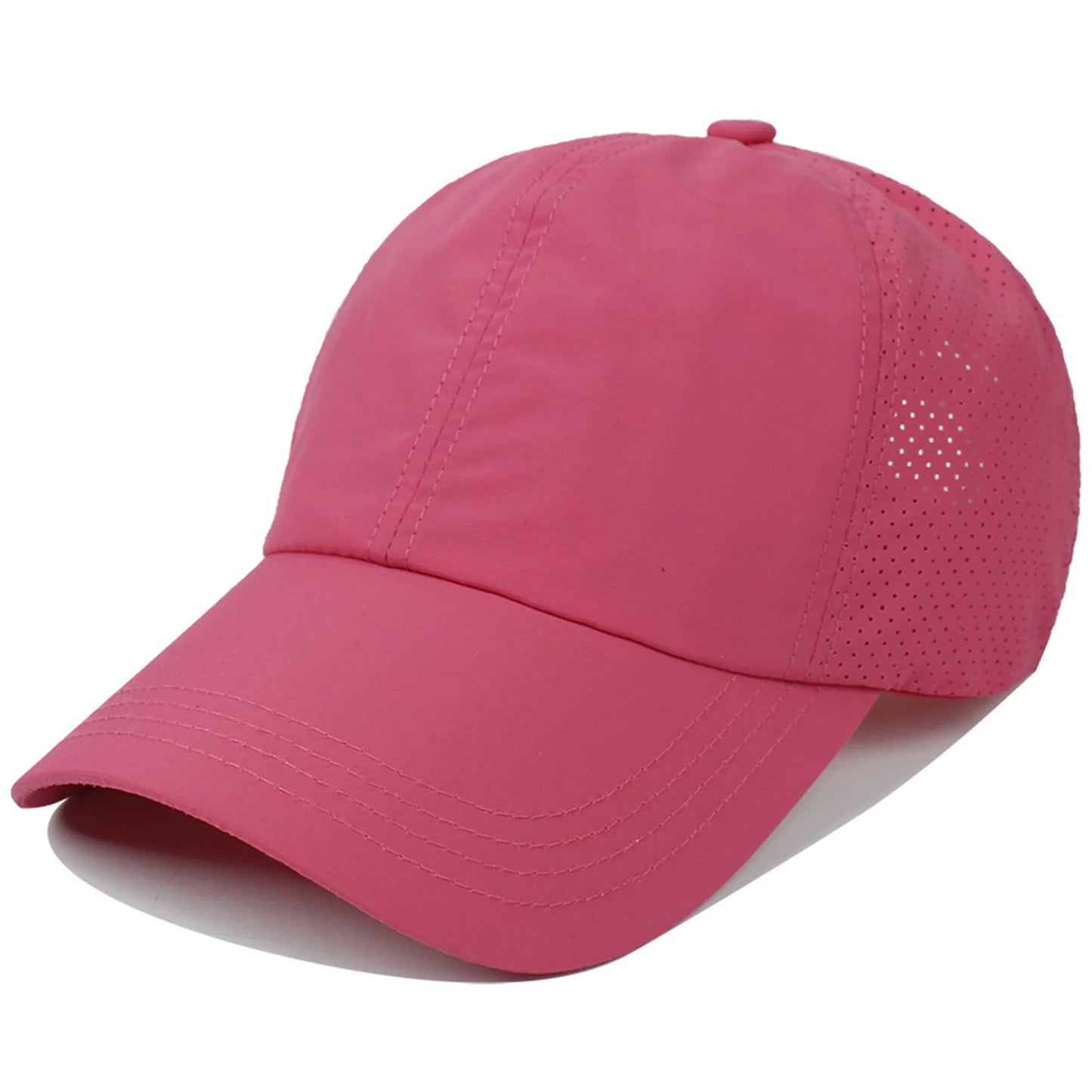 Basic Women's Baseball Cap Quick Drying Adjustable Trendy Sunshade Hats for Running Hiking Training Peaceful Pleasures Health and Wellness Pink Red