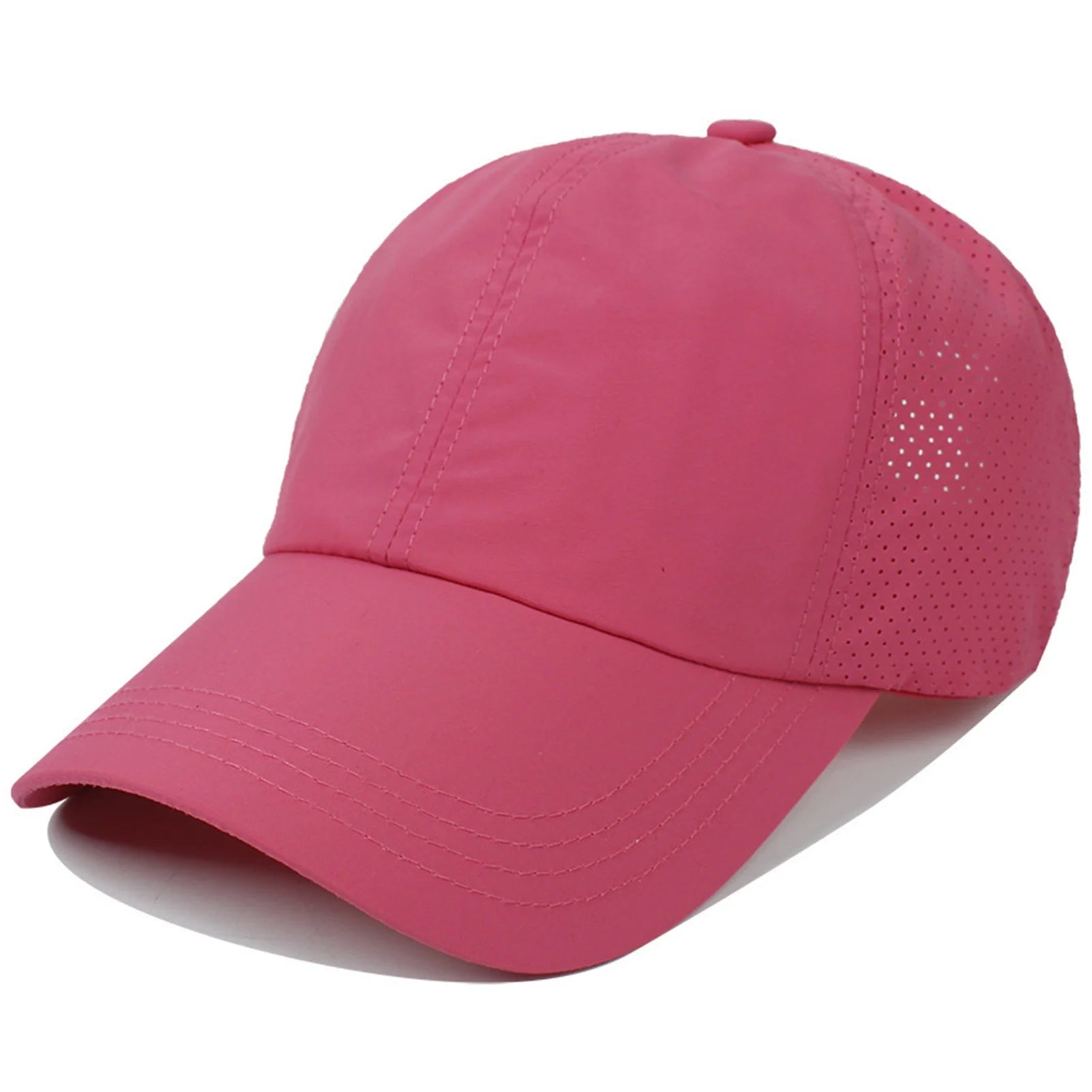 Basic Women's Baseball Cap Quick Drying Adjustable Trendy Sunshade Hats for Running Hiking Training Peaceful Pleasures Health and Wellness Pink Red