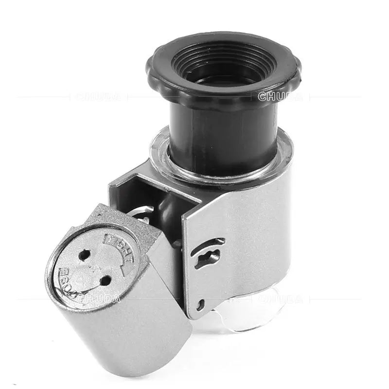 50X Handheld Magnifying Glass Mini Pocket Microscope Loupe Currency Detector Jeweler Magnifier with Led Uv Light Peaceful Pleasures Health and Wellness