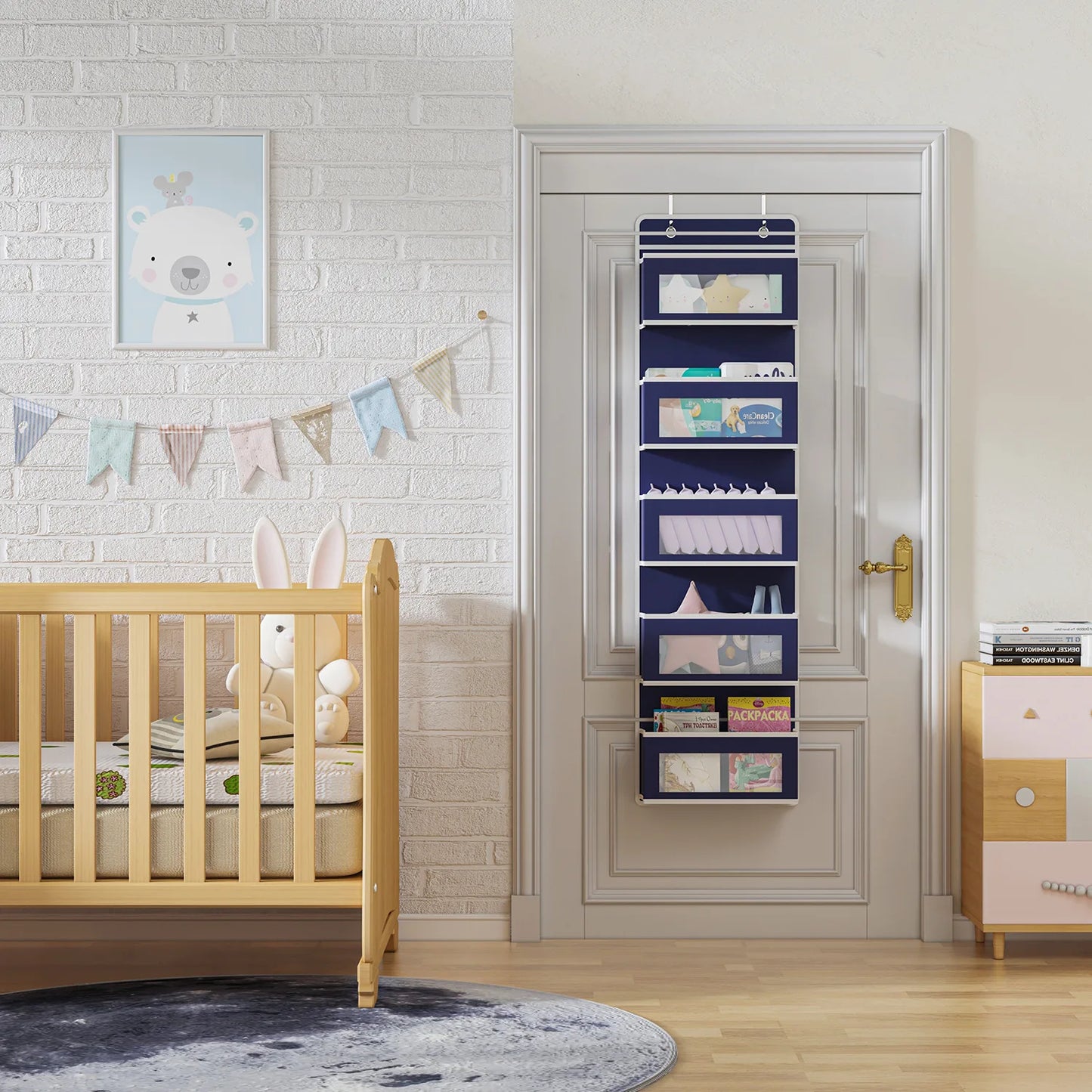 Over the Door Hanging Organizer – 1–5 Pockets, Wall Mount