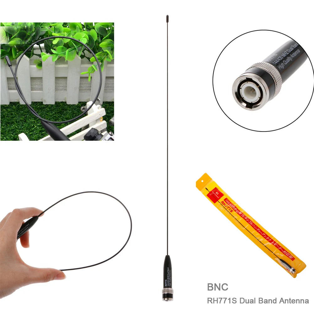 RH771S BNC Dual Band Antenna 144/430MHz for Icom & Kenwood Peaceful Pleasures Health and Wellness