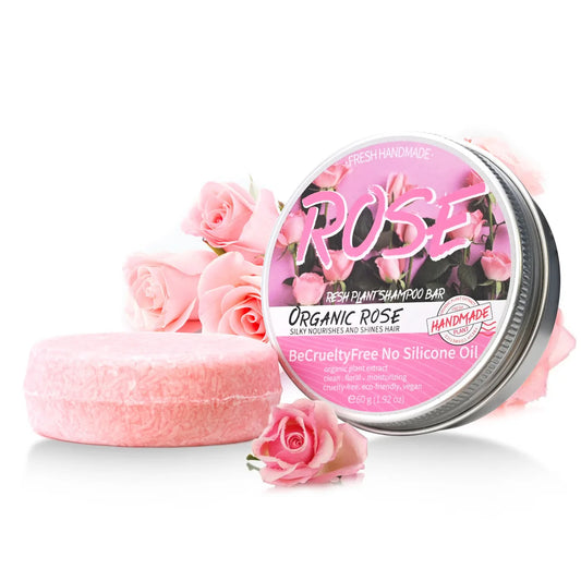 Rose Shampoo Soap Nourish Moisturize Scalp Oil Controlling Stain Removing Floral Fragrance Overflowing Hair Care Handmade Soap Peaceful Pleasures Health and Wellness ROSE
