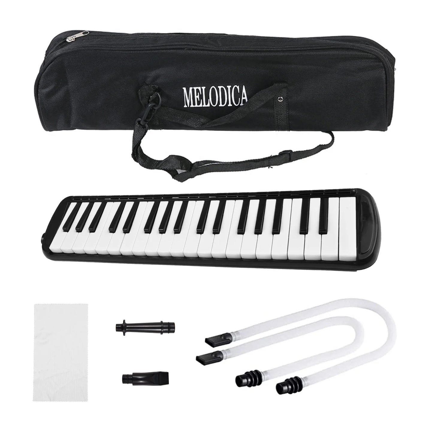 Melodica Air Piano Keyboard 37 Keys Instrument 2 Soft Blow Pipe
