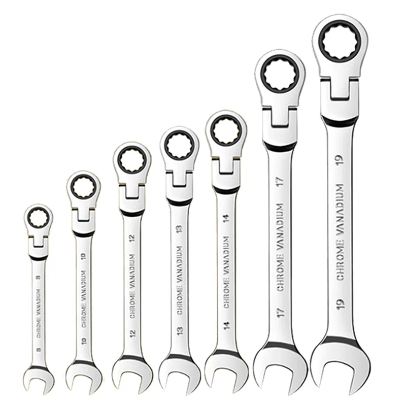 A36T-7PCS Ratcheting Wrench Set Standard Metric Combination Ratchet Wrenches Set For Car Repair And Household Repair Peaceful Pleasures Health and Wellness
