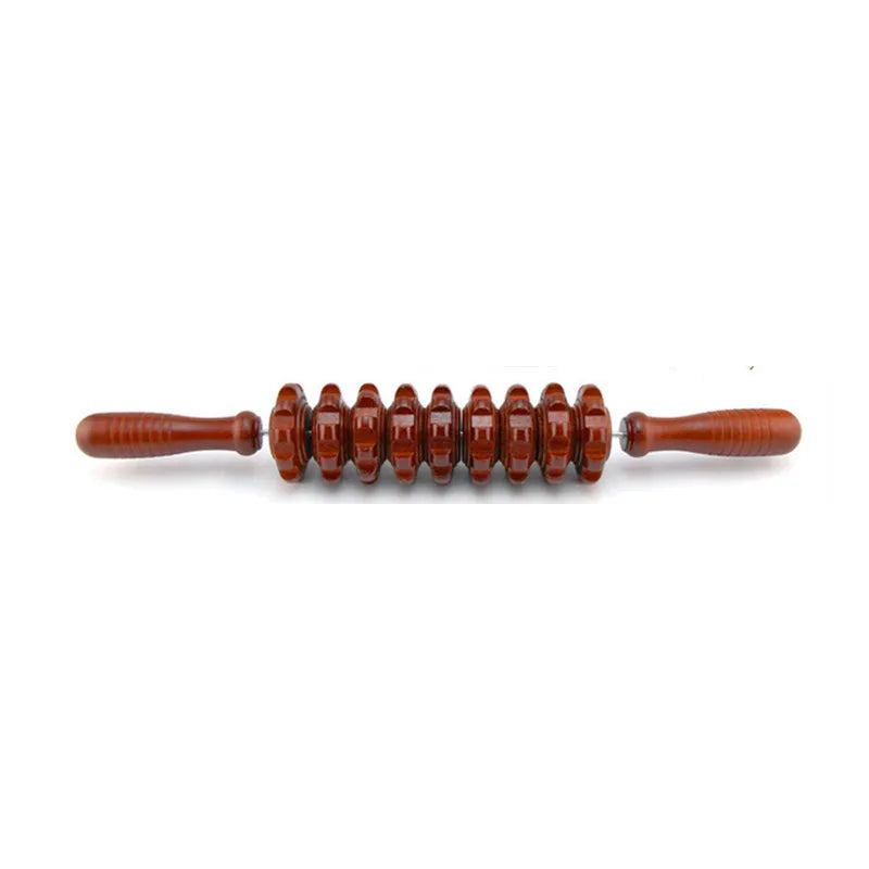 Wood Gear Body Massage Stick Roller – Leg & Thigh Massager