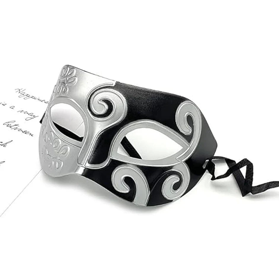Venetian Half-Face Masquerade Mask | Vintage Sequined Costume