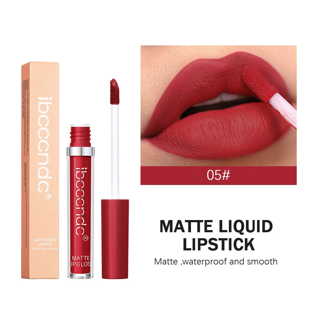 ibcccndc 12-Color Matte Velvet Liquid Lipstick – 12Hr Wear Liquid Lipstick Peaceful Pleasures Health and Wellness 5