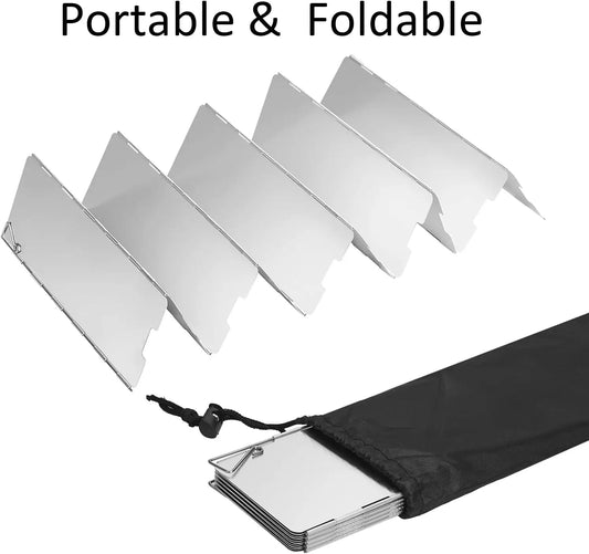8/10/12 PlatesCamping Stove Wind Screen - Lightweight Aluminum Foldable Windscreen for For Camping Picnic ﻿& Outdoor Use ﻿ Peaceful Pleasures Health and Wellness