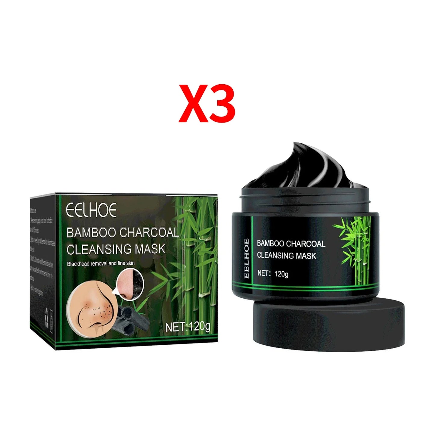 Bamboo Charcoal Peel-Off Mask – Blackhead & Pore Minimizer