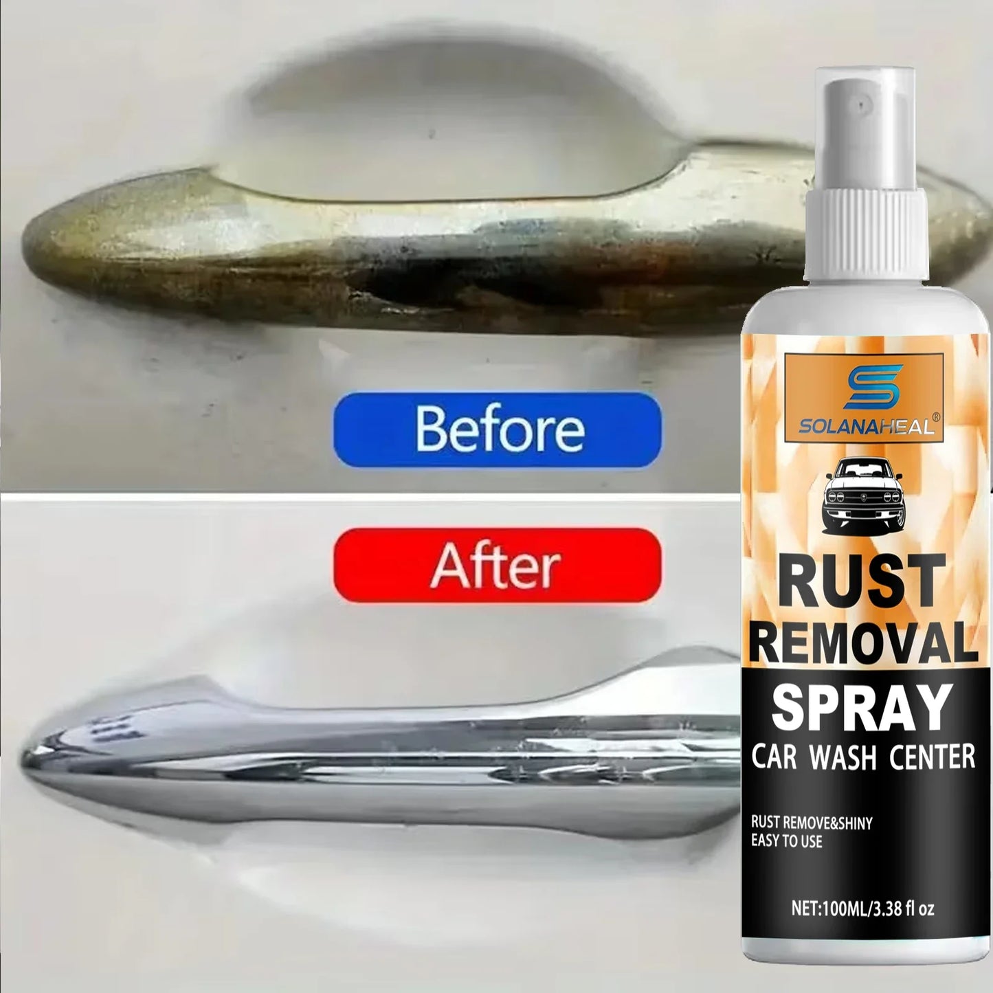 Metal Rust Remover Spray – Chrome, Iron, Steel & Alloy