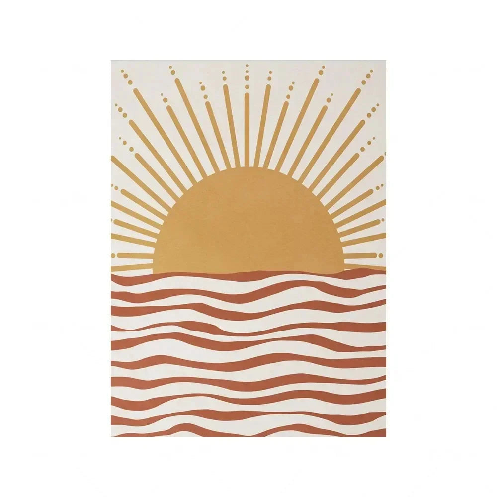 Burnt Orange Boho Abstract Canvas Wall Art | Terracotta Print Canvas Wall Art Print Peaceful Pleasures Health and Wellness 7 20x30cm Unframed