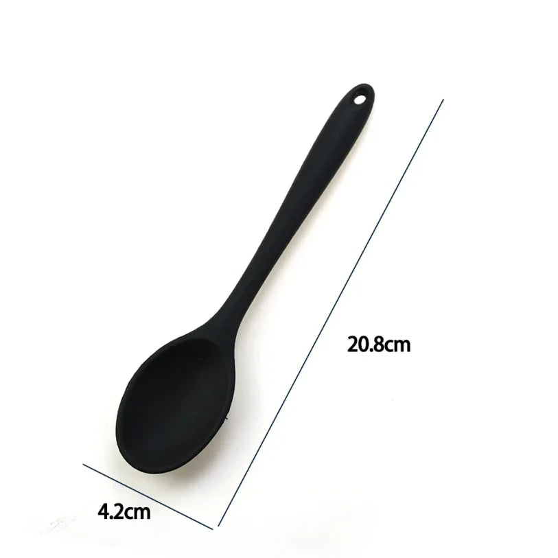 Food Grade Silicone Soup Spoon – Long Handle, Heat Resistant